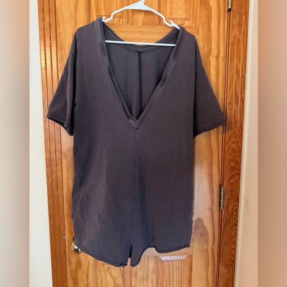 Free People Movement Hotshot Tee Romper Grey Size Small - Picture 6 of 7